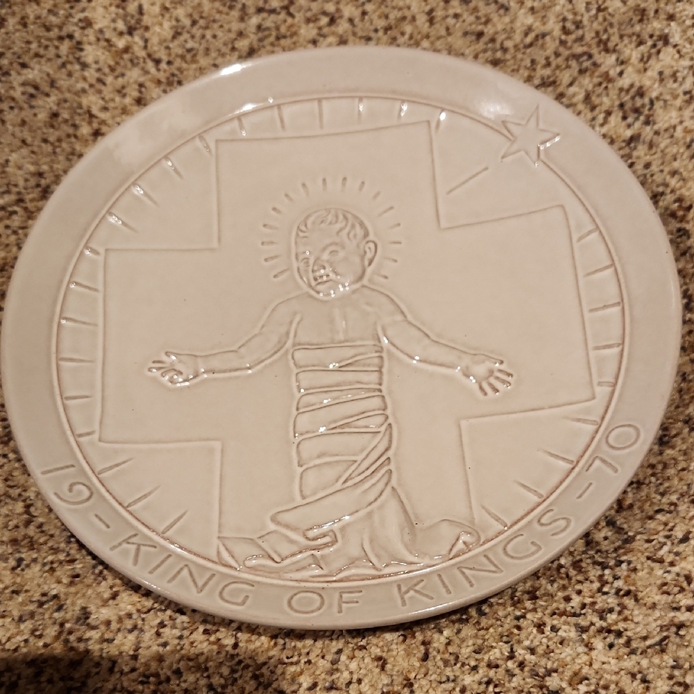 Frankoma 1970 CHRISTMAS "King Of KINGS" Decorative Plate